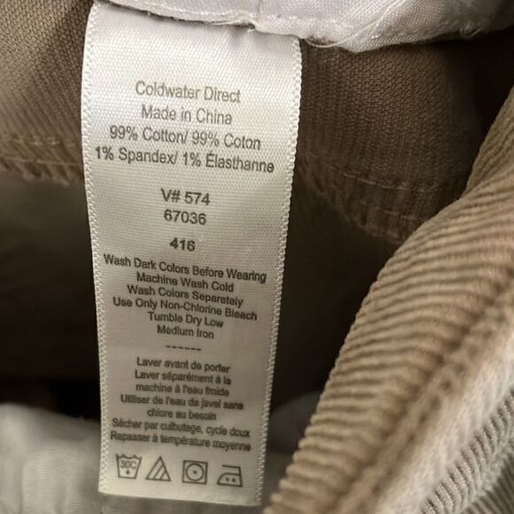 Coldwater Creek 14 Preppy High Waist Courdroy Pants Sz 14 - Picture 9 of 12
